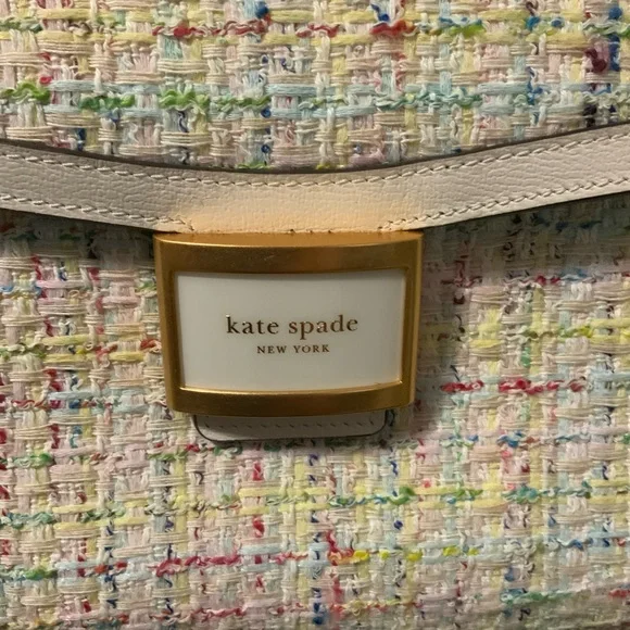 NWOT Kate Spade Colorful Tweed Satchel - Picture 3 of 5